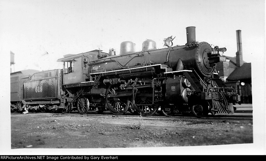 WAB 4-4-2 #619 - Wabash RR